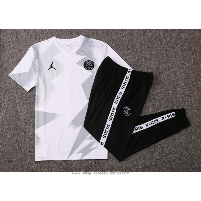 Tuta da Track Paris Saint-Germain Jordan Manica Corta 2020 2021 Bianco